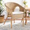 Baxton Studio Abbey Modern Bohemian Natural Brown Antique Rattan Dining Chair 219-12717-ZORO - alternate 1